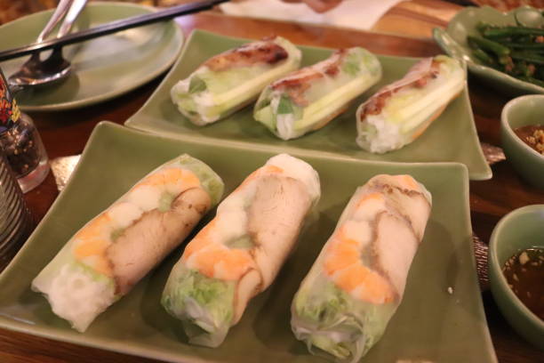 istock Vietnamese spring roll set local food 1217086196