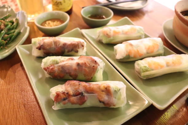 istock Vietnamese spring roll set local food 1217086208