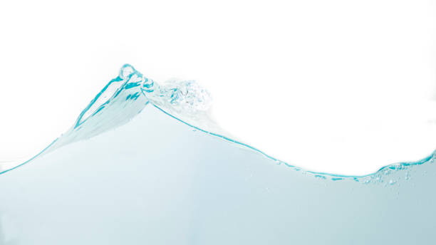 istock Water splash and ripple bubbles over white background 1217087235