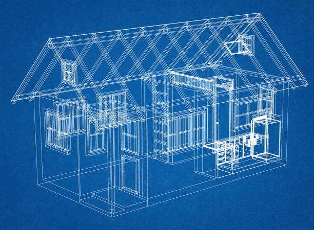 Tiny House blueprint Tiny House blueprint tiny house stock pictures, royalty-free photos & images