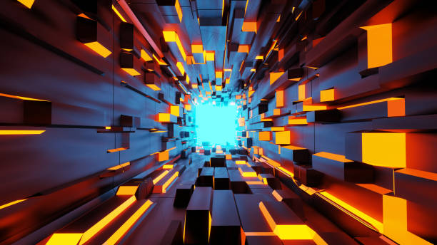 istock Abstract colorful shape 3d rendering and 3d illustration texture background. 1217089284