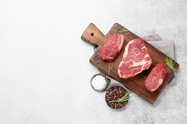 istock Variety of fresh raw beef steaks 1217089716