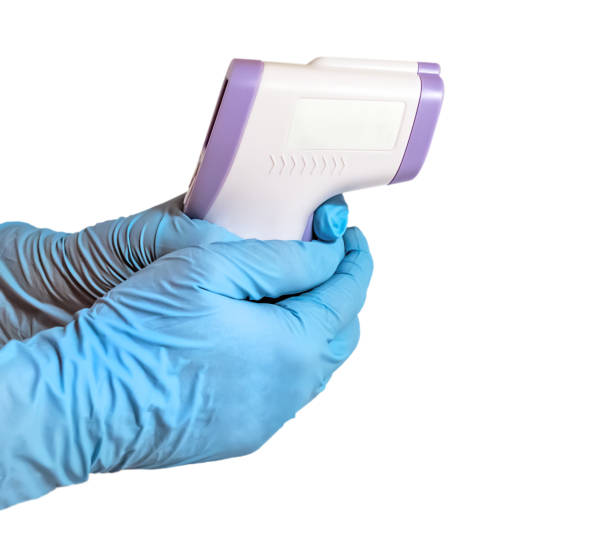 istock Baby Infrared Thermometer. Temperature Measurement Device 1217090725