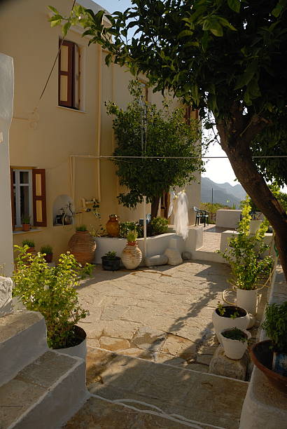 istock Courtyard on Symi Village 121709510