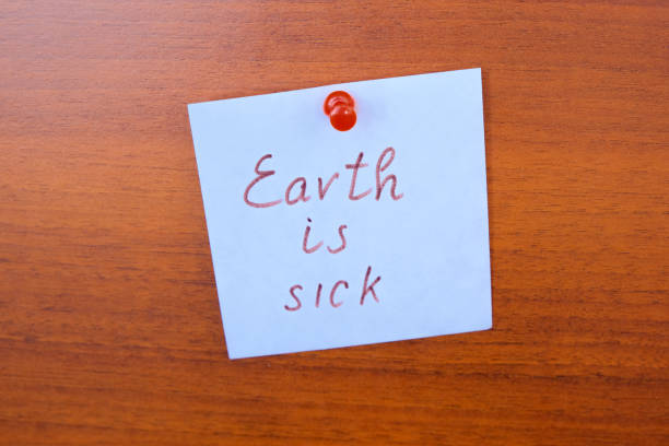 istock White sticker with the inscription 