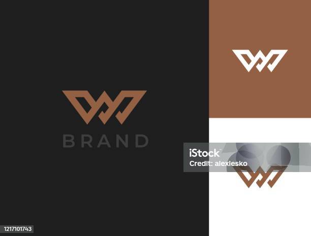 Letter W Monogram Vector Icon Template Stock Illustration - Download Image Now - Letter W, Logo, Jewelry