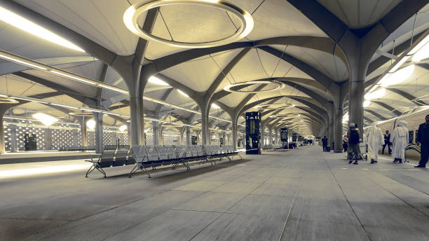 The boarding deck in Al Haramain high-speed railway station in Mecca.