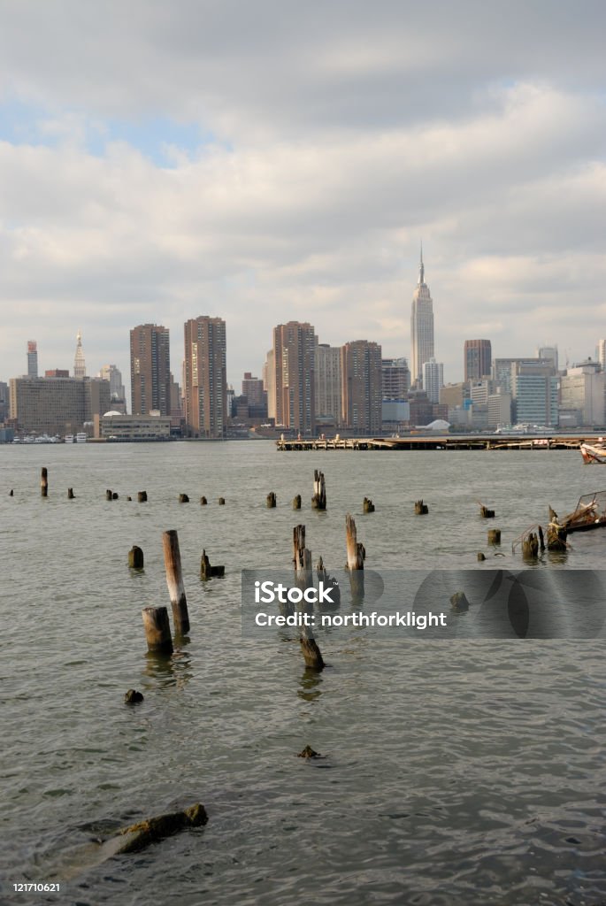 Wood Pilings  Abandoned Stock Photo