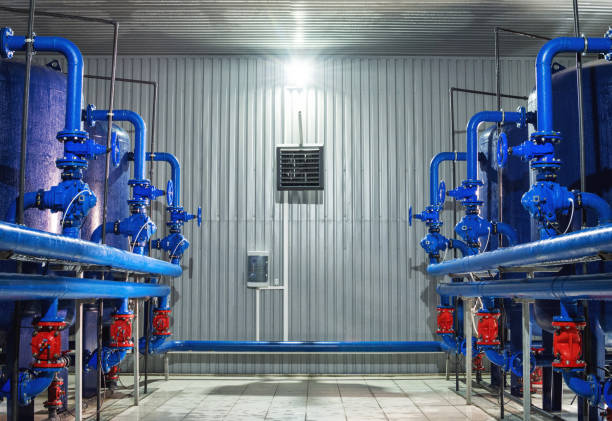 istock Water purification filter equipment in plant workshop 1217106639