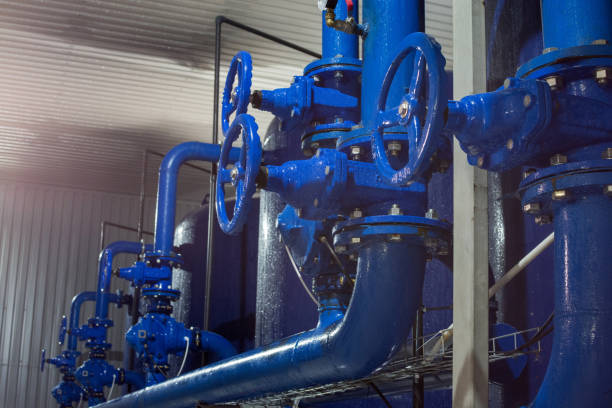 istock Water purification filter equipment in plant workshop 1217107313