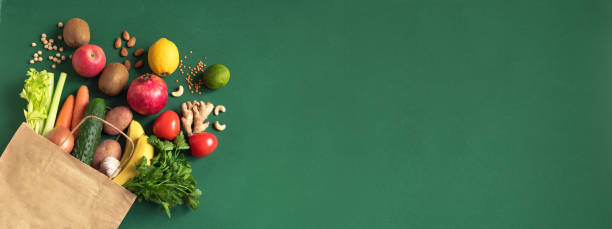Shopping or delivery fruits and vegetables