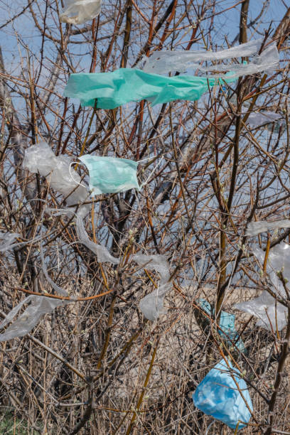 istock Coronavirus (COVID-19) is contributing to pollution, as discarded face masks clutter urban parks & streets of the city along with plastic and other trash. Ecological pollution problem 1217108637