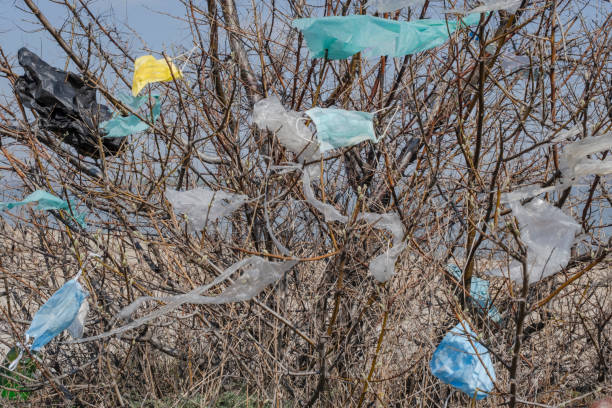 istock Coronavirus (COVID-19) is contributing to pollution, as discarded face masks clutter urban parks & streets of the city along with plastic and other trash. Ecological pollution problem 1217108710
