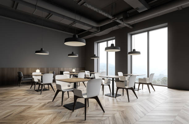 istock Gray industrial style restaurant corner 1217108873