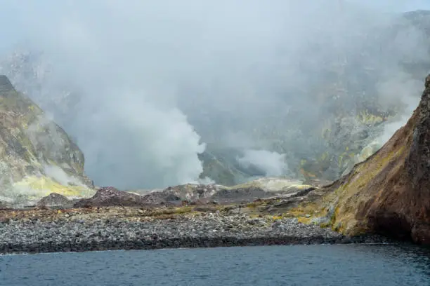 Photo of White Island in New Zea Land