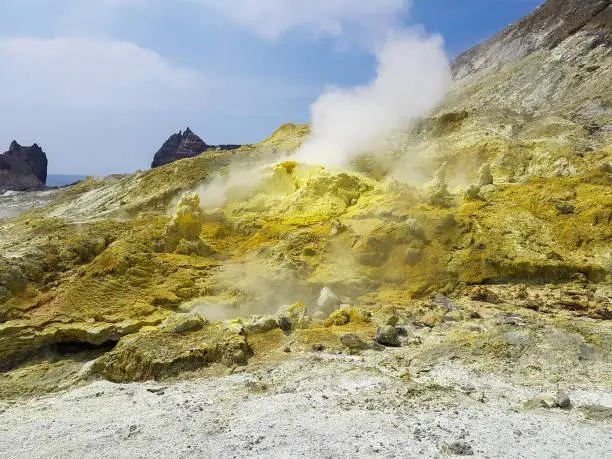 Photo of White Island in New Zea Land