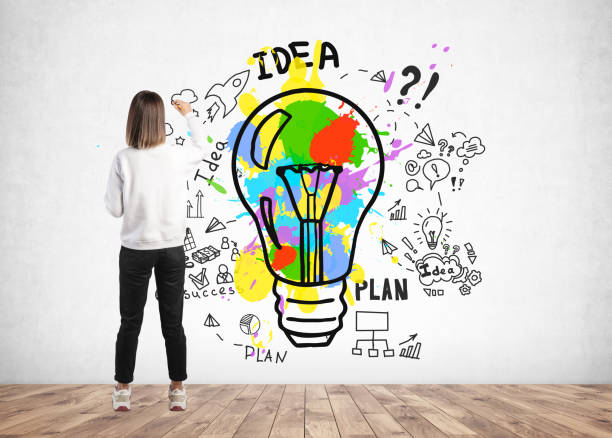 istock Student girl drawing creative idea sketch 1217111425