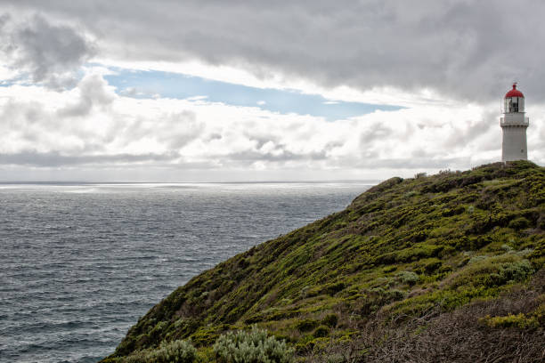 View of the Cape Schanck Lighthouse which was built in 1859 as the second coastal lighthouse in the Australian state of Victoria