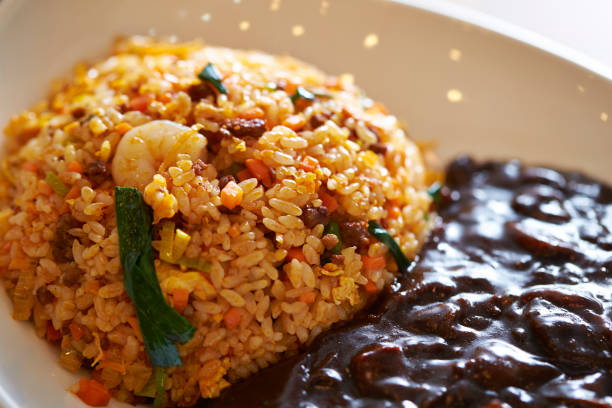 istock Korean fried rice with black bean sauce 1217111716
