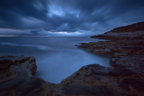 istock Long exposure sea shore in the evening 1217111796