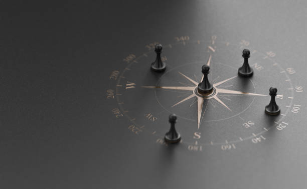전략적 비즈니스 조언 개념 - compass guidance business direction 뉴스 사진 이미지