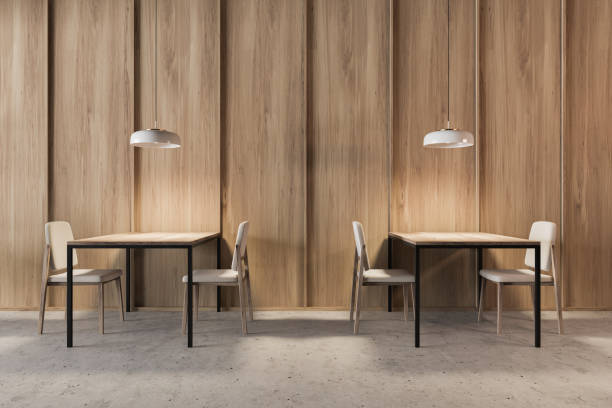 istock Dark wooden industrial style cafe interior 1217112717