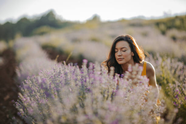 istock Enjoying magical scent of lavender 1217112788