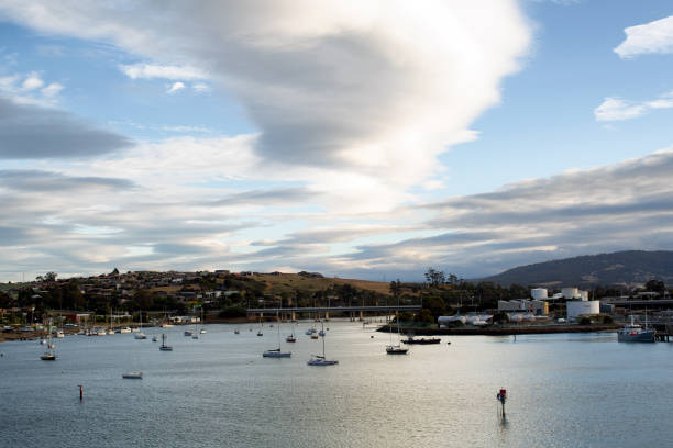 Early morning view of the Mersey River, Devonport, Tasmania