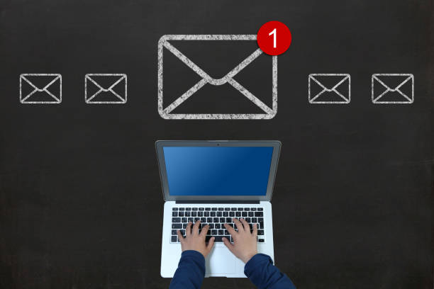 istock Email online messaging social media marketing laptop 1217113021