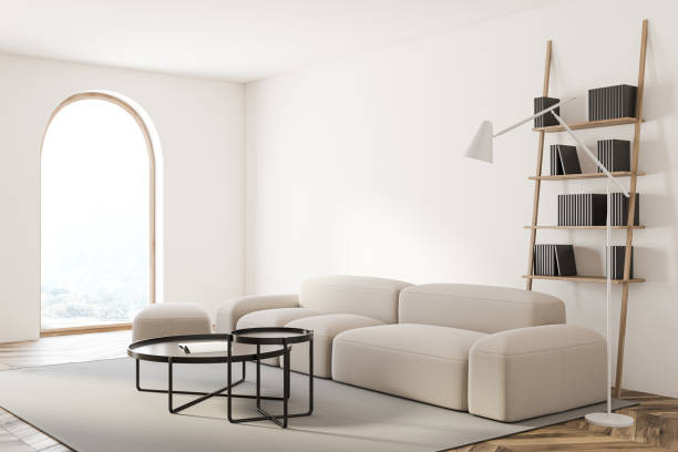 istock White living room corner with sofa and bookcase 1217113177