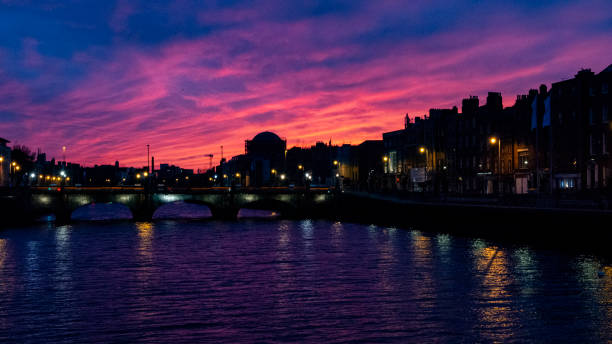 istock Dramatic sunset in Dublin City Centre, Dublin, Ireland. 1217115865