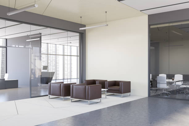 istock White waiting room corner with armchairs 1217116853