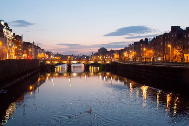 istock Dramatic sunset in Dublin City Centre, Dublin, Ireland. 1217117053