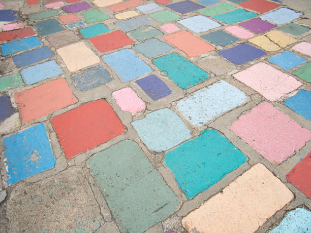 istock Colourful paving stones in different sizes 1217117351