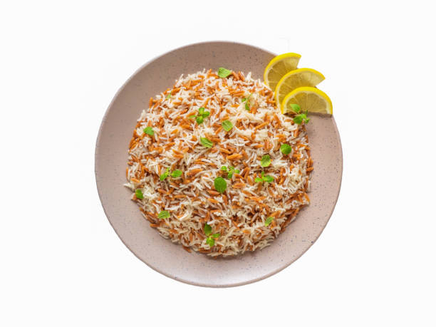istock Isolated Turkish rice pilaf with orzo in a plate 1217122019