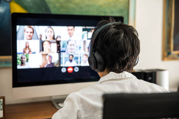 istock Woman working at home having a video conference with colleagues 1217123260