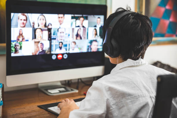 istock Woman working at home having a video conference with colleagues 1217123275