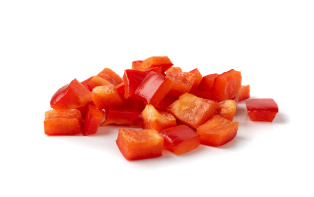 istock Chopped paprika or red sweet pepper cuts isolated 1217126247
