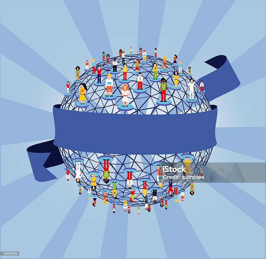 Diagrama de las redes sociales web mundo. - Foto de stock de Big Data libre de derechos