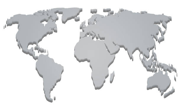 istock White World Map, continents of the planet - stock vector 1217131302