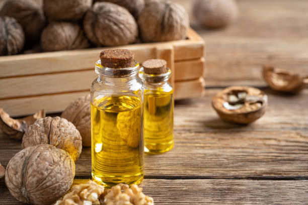 istock Essential oil of walnut. 1217132762