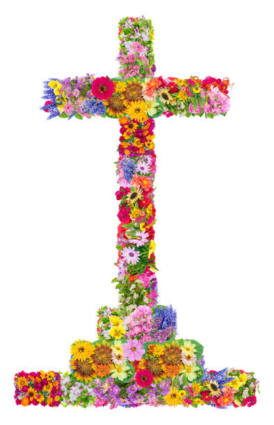 istock A cross resting on a base with three steps, also called a graded or a Calvary cross.  Isolated handmade collage 1217133156