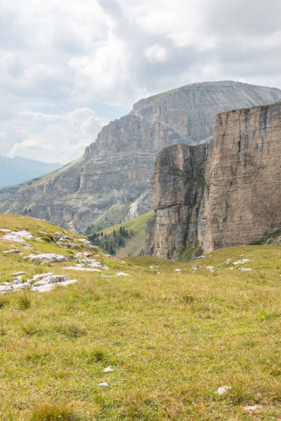 istock Breathtaking views while hiking down to Selva di Val Gardena 1217133568