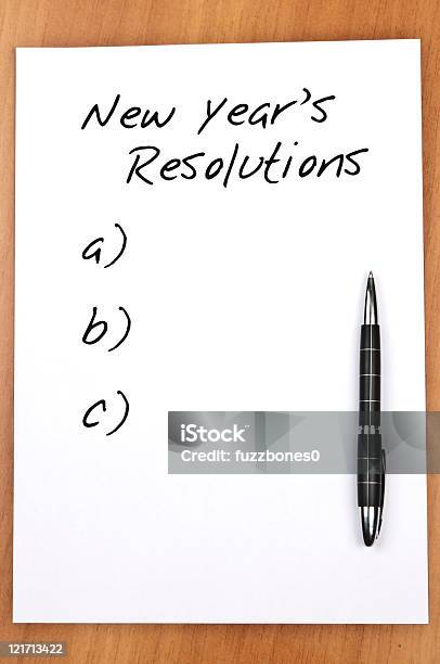 Leere Silvester Resolutionen Stockfoto und mehr Bilder von Klemmbrett - Klemmbrett, Neujahrsvorsatz, Dokument
