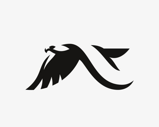 adler-logo. hawk emblem design editierbar für ihr unternehmen. vektor-illustration. - habichtartige stock-grafiken, -clipart, -cartoons und -symbole