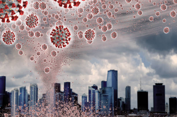 istock Global epidemic concept of viruses spreading around 1217143599