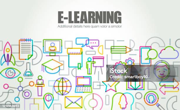 Elearning Banner Examples Elearning Banner Or Website Template Stock Illustration - Download ...