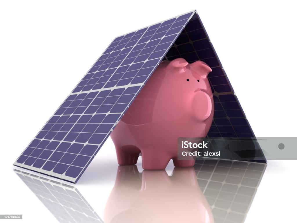 Poupança de energia - Royalty-free Central de Energia Solar Foto de stock