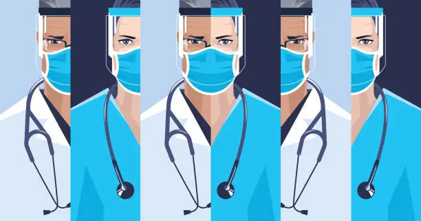 Vector illustration of Medical staff.