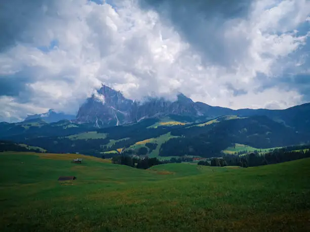 Landscape of a beautiful "Val di Siusi" Dolomites, Northern Italy
